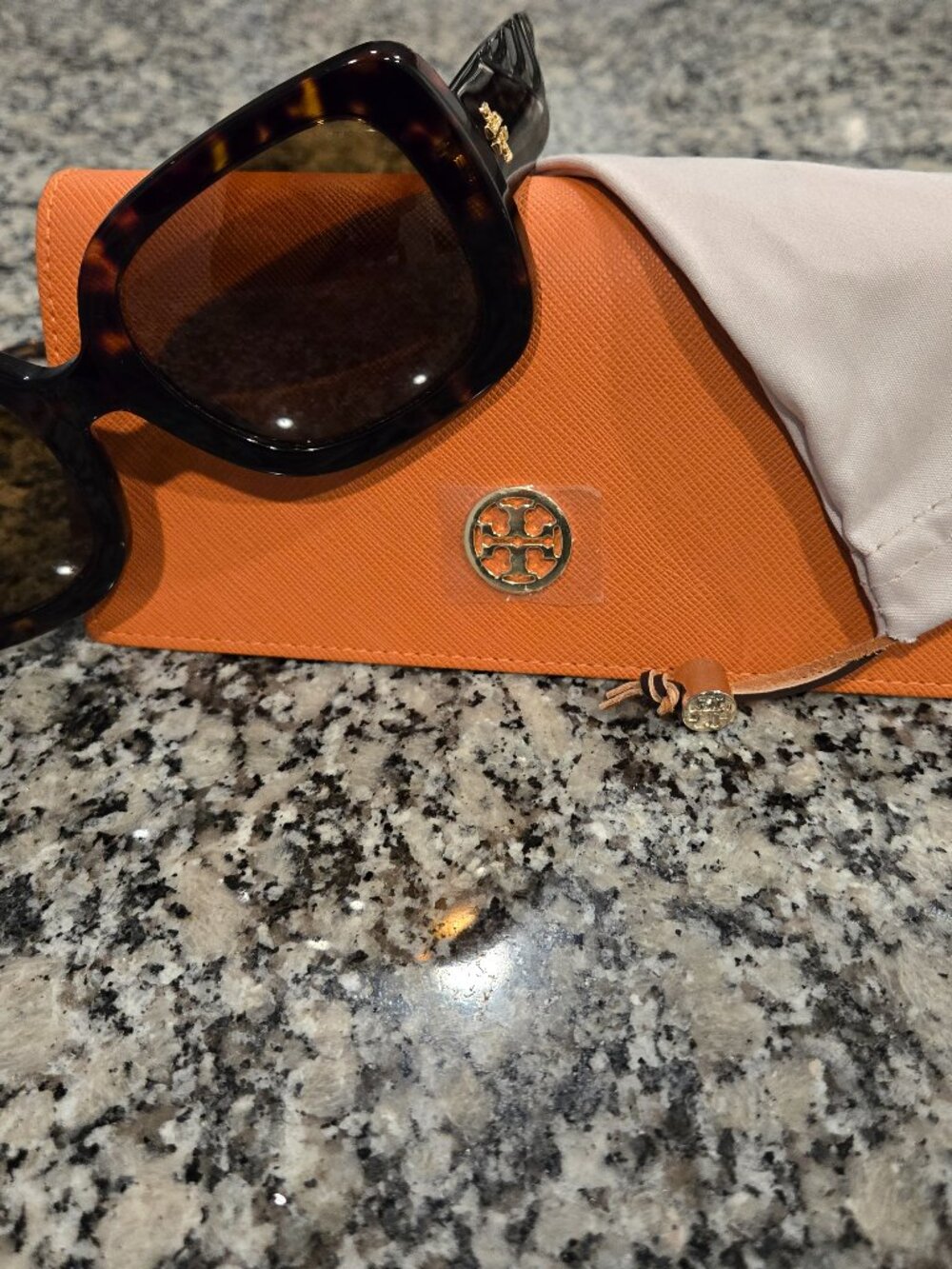 Tory Burch Square Tortoise Sunglasses